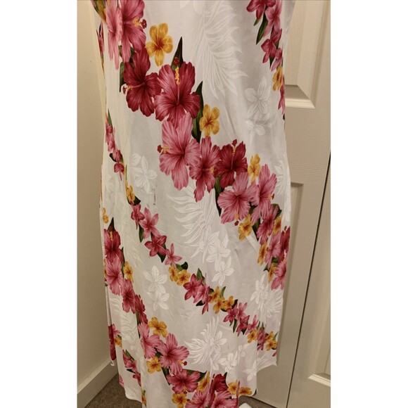 Paradise Bay Dress Made in Hawaii Women's Large Floral Vtg Rayon Tropical Resort - Picture 3 of 12
